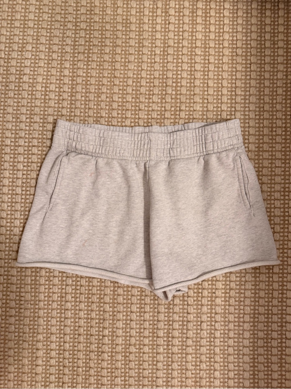 Offline by Aerie - Women’s Casual Elastic-Waist Heather Gray Lounge Shorts